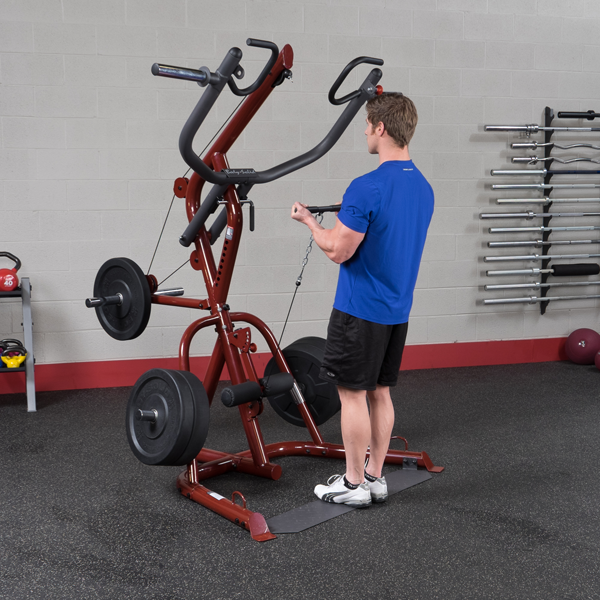 Body-Solid - Gym Freeweight  GLGS100 - Corner Leverage Gym with Bench (Commercial or Home)