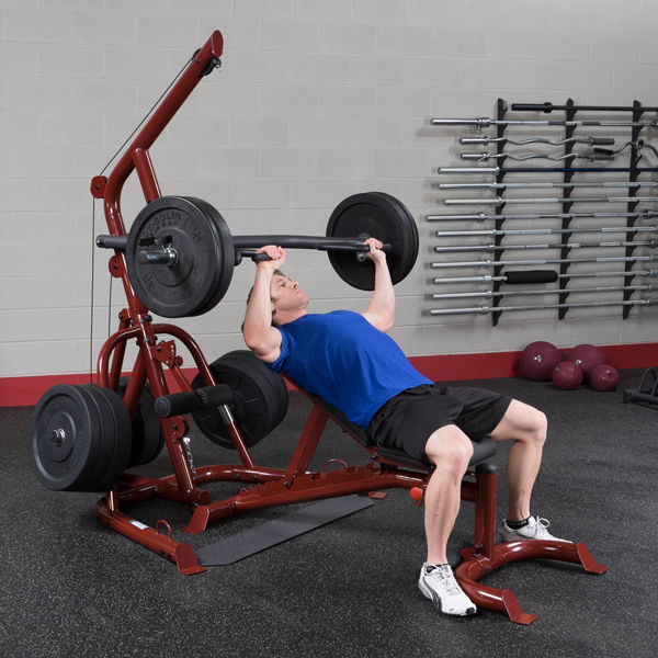 Body-Solid - Gym Freeweight  GLGS100 - Corner Leverage Gym with Bench (Commercial or Home)