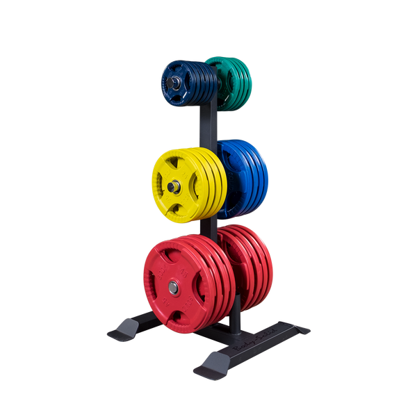 Body-Solid - Storage GWT56 - Olympic Weight Tree and Bar Holder (Commercial or Home)
