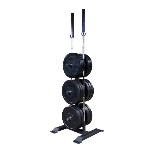 Body-Solid - Storage GWT56 - Olympic Weight Tree and Bar Holder (Commercial or Home)