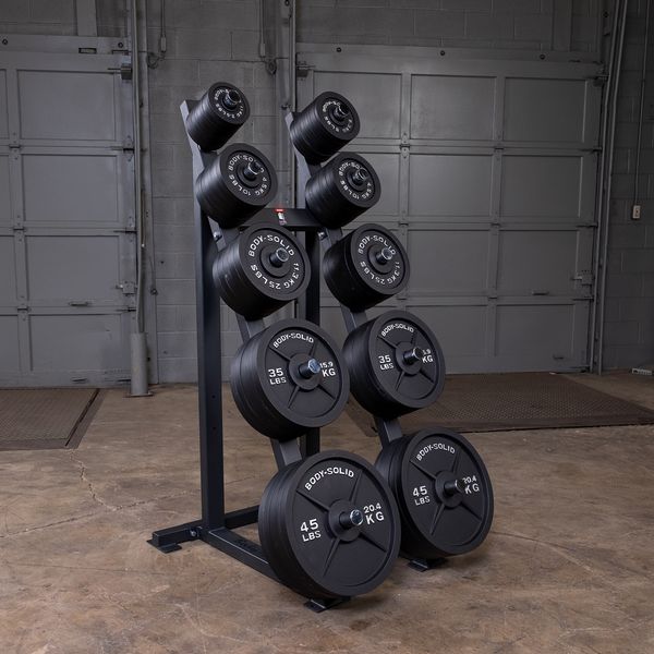 Body-Solid - Storage GWT76 - Capacity Olympic Weight Tree (Commercial or Home)