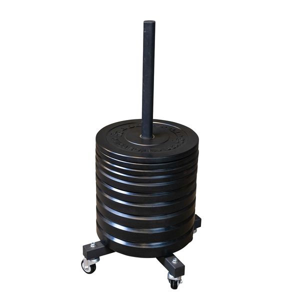 Body-Solid - Storage GWT86 - Vertical Oly Plate Tree w Casters (Commercial or Home)