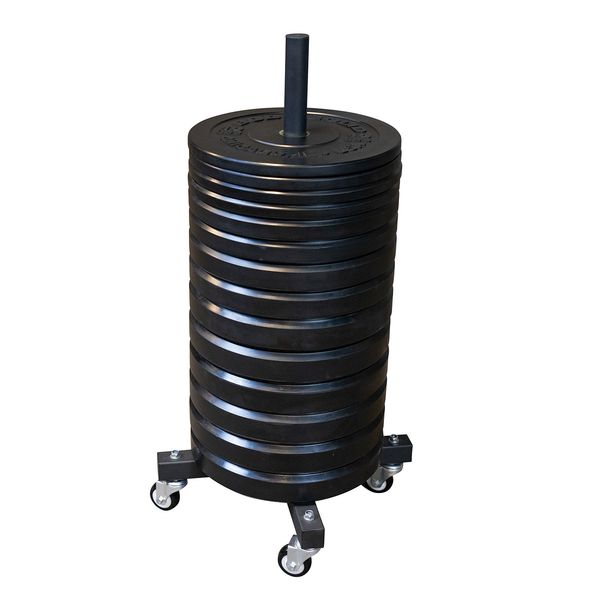 Body-Solid - Storage GWT86 - Vertical Oly Plate Tree w Casters (Commercial or Home)