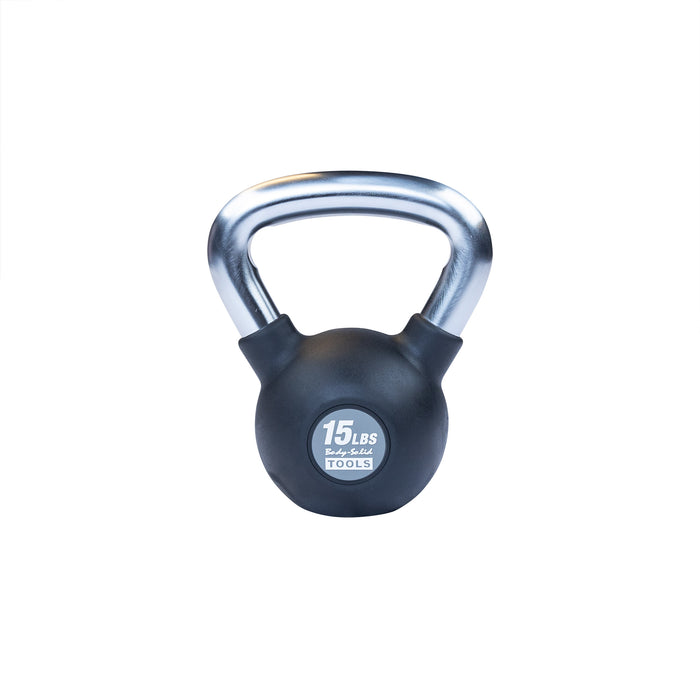 Body-Solid Tools - Kettlebell Chrome KBZ - Chrome, Rubber Kettlebell