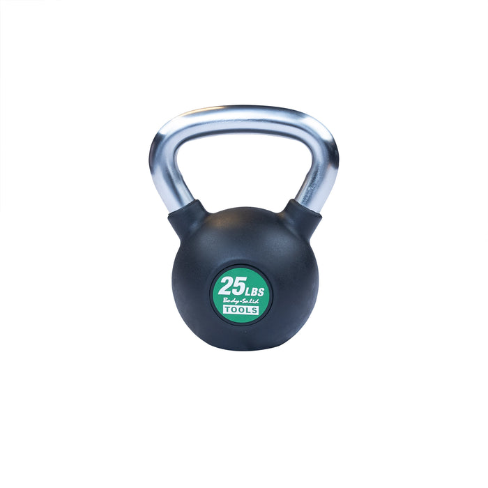 Body-Solid Tools - Kettlebell Chrome KBZ - Chrome, Rubber Kettlebell