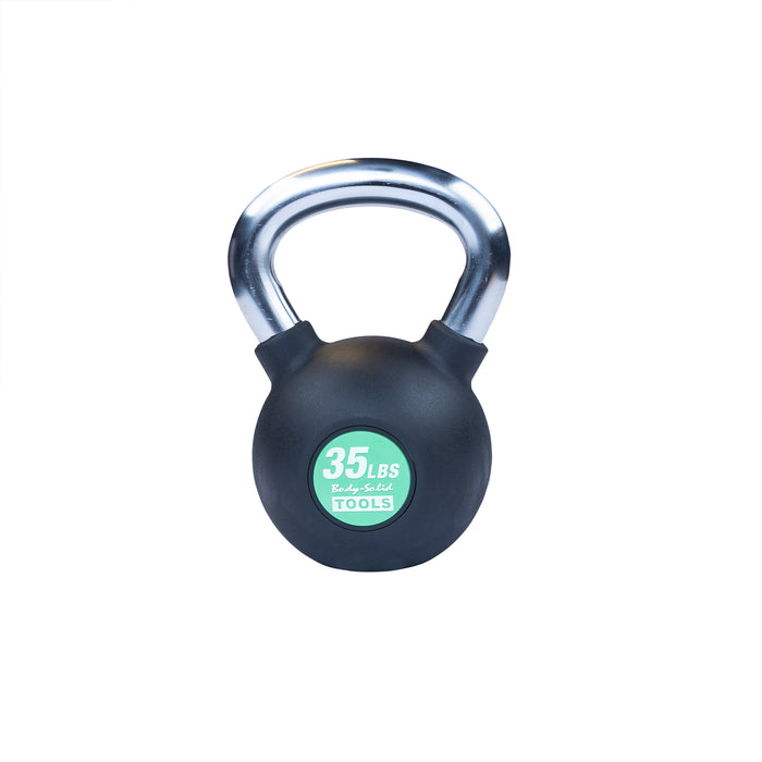 Body-Solid Tools - Kettlebell Chrome KBZ - Chrome, Rubber Kettlebell