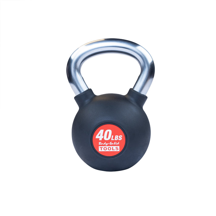 Body-Solid Tools - Kettlebell Chrome KBZ - Chrome, Rubber Kettlebell