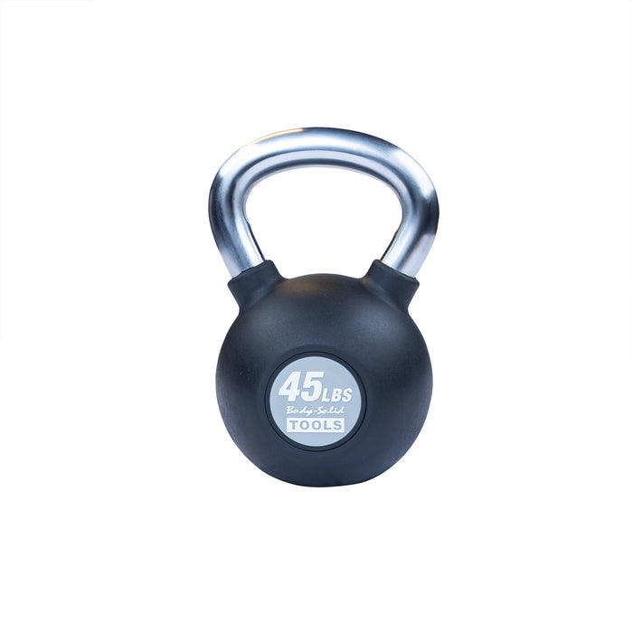 Body-Solid Tools - Kettlebell Chrome KBZ - Chrome, Rubber Kettlebell