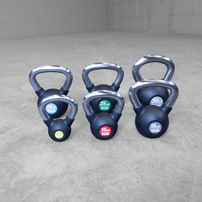 Body-Solid Tools - Kettlebell Chrome KBZ - Chrome, Rubber Kettlebell