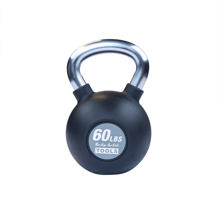 Body-Solid Tools - Kettlebell Chrome KBZ - Chrome, Rubber Kettlebell