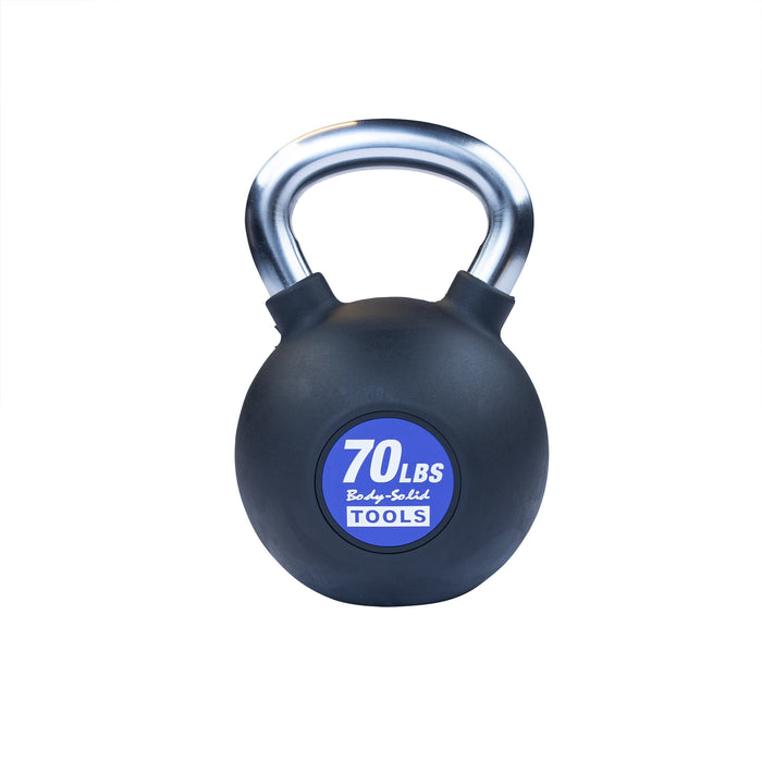 Body-Solid Tools - Kettlebell Chrome KBZ - Chrome, Rubber Kettlebell