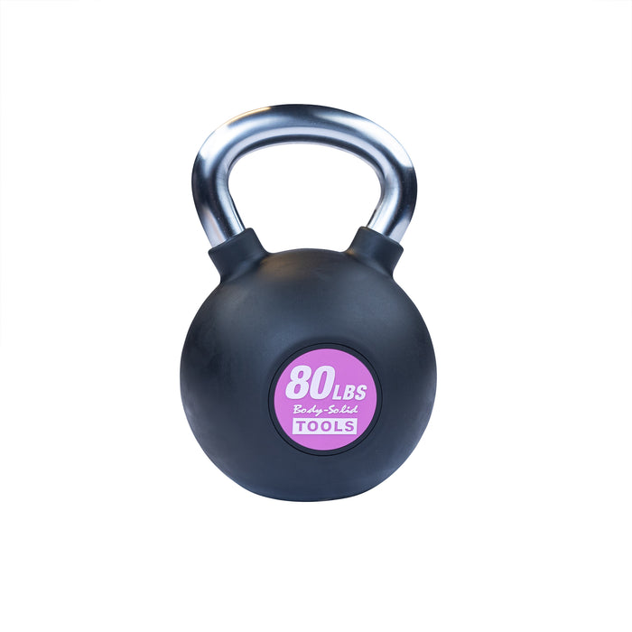 Body-Solid Tools - Kettlebell Chrome KBZ - Chrome, Rubber Kettlebell