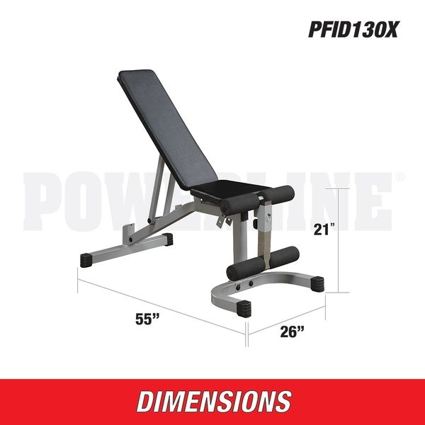 Powerline - Bench PFID130X - POWERLINE FLAT INC/DECLINE UTILITY BENCH, PFID130x
