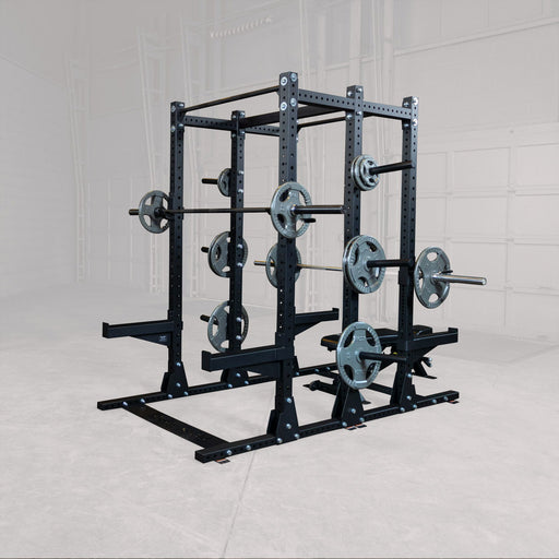 Pro Clubline - Rack Attach SPRDBLKIT - Double Half Rack Kit w Weight Horns x 6 - Home Gyms HQ