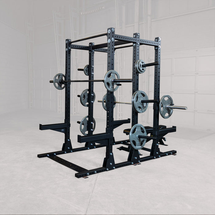 Pro Clubline - Rack Attach SPRDBLKIT - Double Half Rack Kit w Weight Horns x 6 - Home Gyms HQ