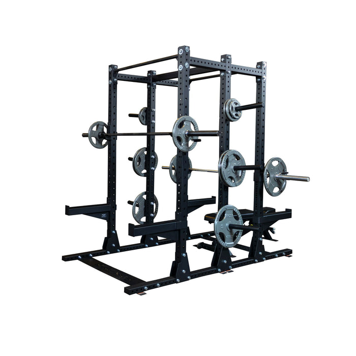 Pro Clubline - Rack Attach SPRDBLKIT - Double Half Rack Kit w Weight Horns x 6 - Home Gyms HQ