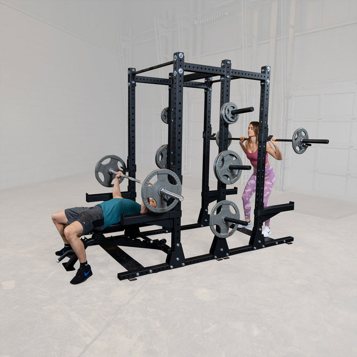 Pro Clubline - Rack Attach SPRDBLKIT - Double Half Rack Kit w Weight Horns x 6 - Home Gyms HQ