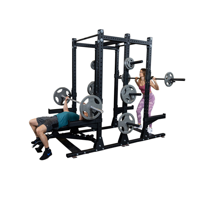 Pro Clubline - Rack Attach SPRDBLKIT - Double Half Rack Kit w Weight Horns x 6 - Home Gyms HQ