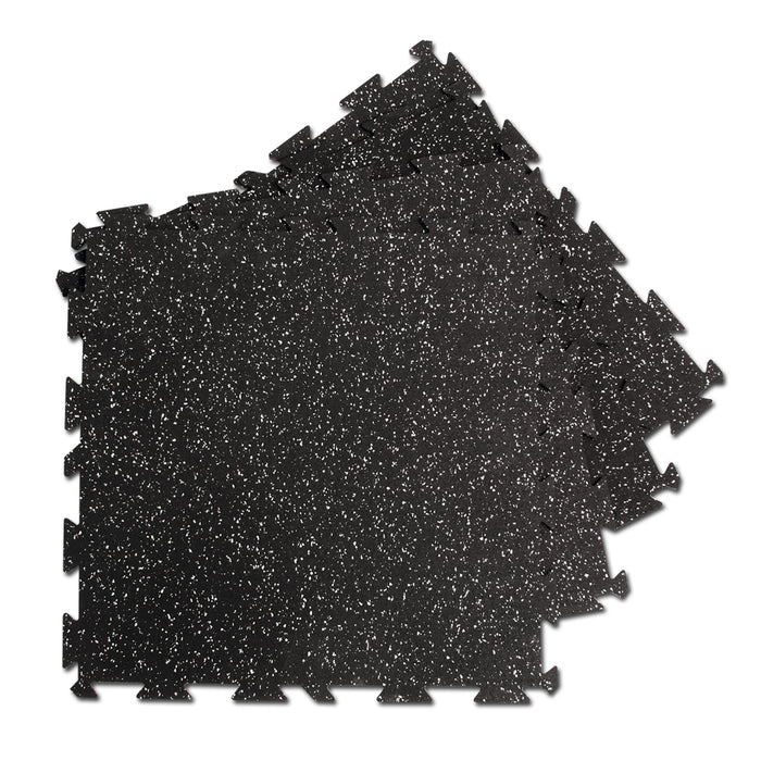 Body-Solid Tools - Flooring RFBST4PS - 4 piece puzzle mat, 19.7" square, 7/16" thick, gray speck