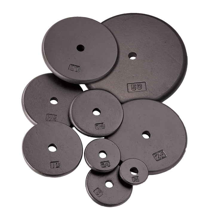 Body-Solid Tools - Standard Plate Cast RPB - Individual Cast Black 1" Hole Plates