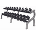 Troy - COMMPAC-TSDR100 - Sided Rubber Encased Dumbbell Set with storage racks - 5-100lbs. - Home Gyms HQ - Dumbbells Set