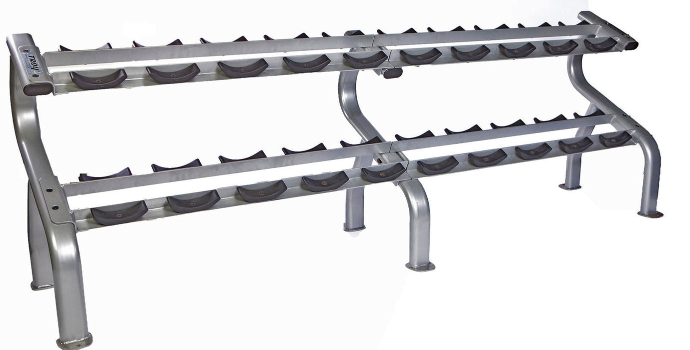 Troy - DR-10 - 10 Pair Dumbbell Storage Rack - 2 Tier - Home Gyms HQ