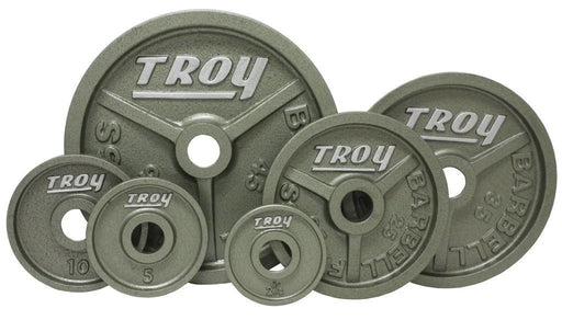 Troy - HO PLATES - Premium Grade Fully Machined Gray Olympic Iron Plate - Wide flange for easy lifting - Home Gyms HQ