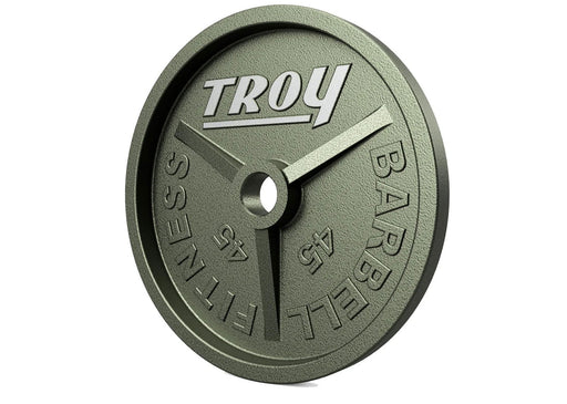 Troy - HO PLATES - Premium Grade Fully Machined Gray Olympic Iron Plate - Wide flange for easy lifting - Home Gyms HQ