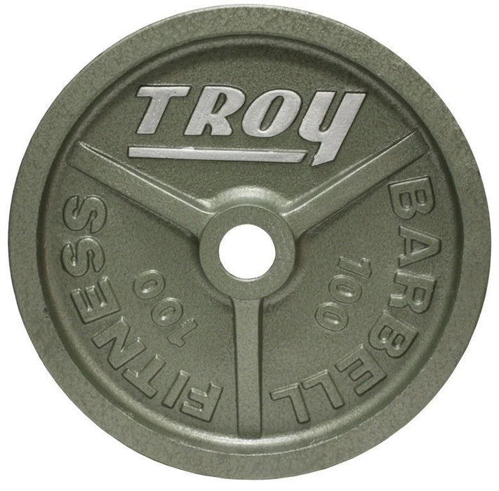 Troy - HO PLATES - Premium Grade Fully Machined Gray Olympic Iron Plate - Wide flange for easy lifting - Home Gyms HQ