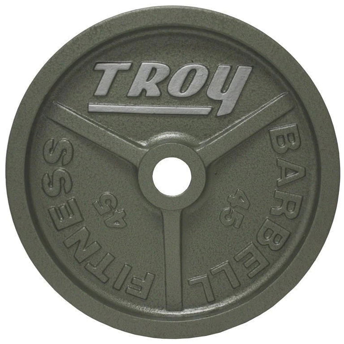 Troy - HO PLATES - Premium Grade Fully Machined Gray Olympic Iron Plate - Wide flange for easy lifting - Home Gyms HQ