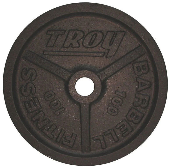 Troy - PO PLATES - Premium Grade Fully Machined Black Olympic Plate - Wide flange for easy lifting - Home Gyms HQ