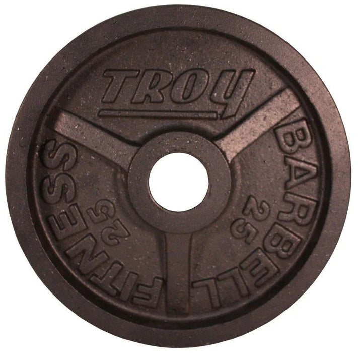 Troy - PO PLATES - Premium Grade Fully Machined Black Olympic Plate - Wide flange for easy lifting - Home Gyms HQ