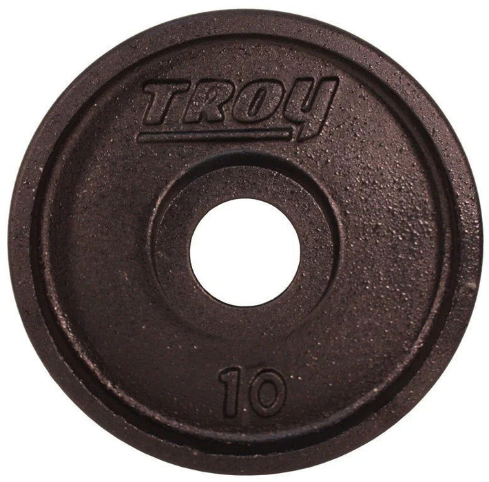 Troy - PO PLATES - Premium Grade Fully Machined Black Olympic Plate - Wide flange for easy lifting - Home Gyms HQ