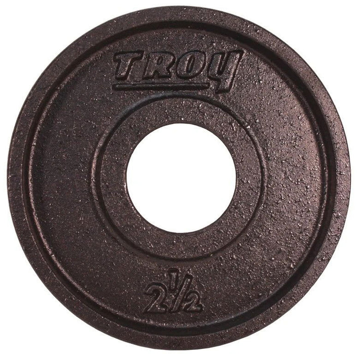 Troy - PO PLATES - Premium Grade Fully Machined Black Olympic Plate - Wide flange for easy lifting - Home Gyms HQ