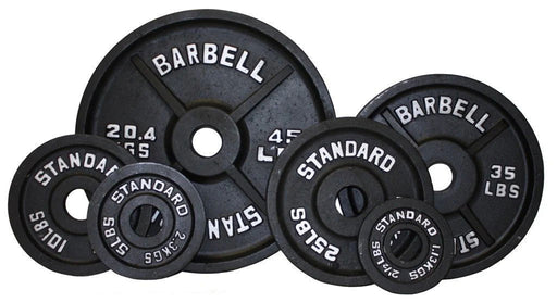USA - BO PLATES - Economy Black Cast Iron Olympic Plate - Home Gyms HQ