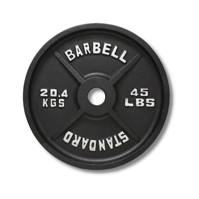 USA - BO PLATES - Economy Black Cast Iron Olympic Plate - Home Gyms HQ