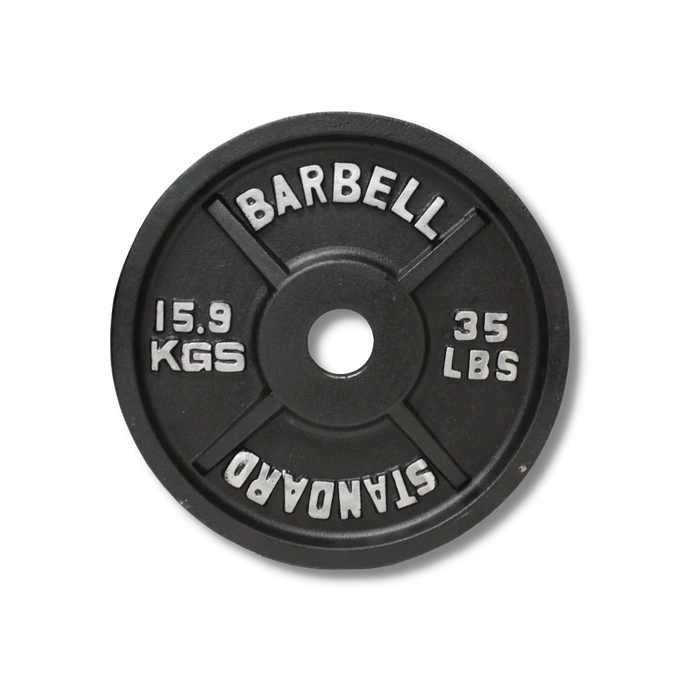USA - BO PLATES - Economy Black Cast Iron Olympic Plate - Home Gyms HQ