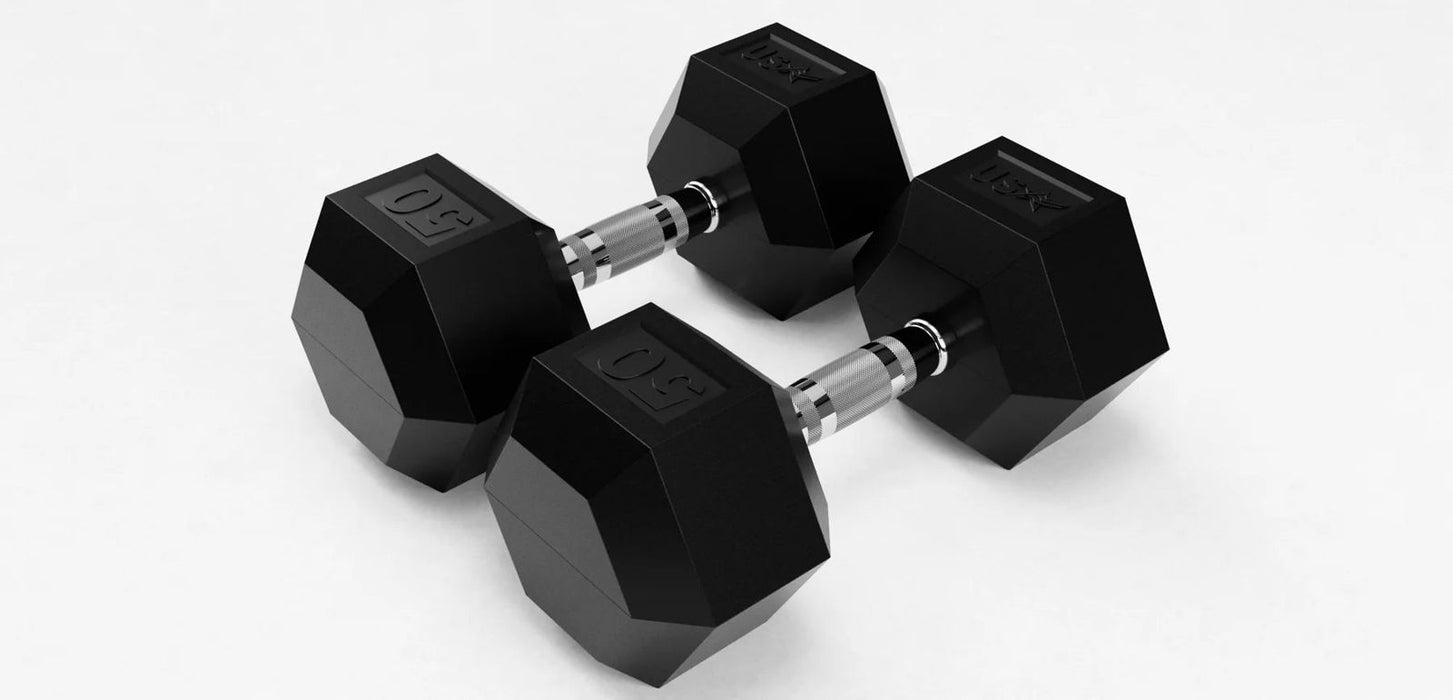 USA - HD-005-050R - HEX RUBBER DB SET 5-50 - Home Gyms HQ - 