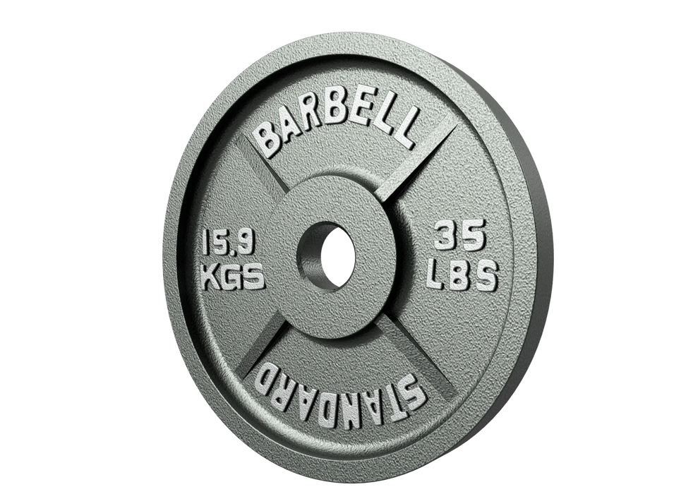 USA - O PLATES - Economy Cast Iron Gray Plate - Home Gyms HQ