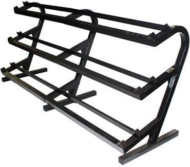 USA - VERTPAC-HDR100 - Rubber DB set 5lb through 100lb, in 5lb jumps w horiz 3 tier DBL rack - Home Gyms HQ - 