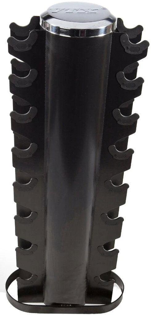 USA - VERTPAC-HDR30G - Rubber 6 pair DB 5,10,15,20,25 & 30lb ket w vert rack - Home Gyms HQ - 