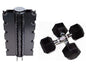 USA - VERTPAC-HDR50G - Rubber DB set 3,5,8,10,12,15,20,25,30,35,40,45 & 50lb w vert rack - Home Gyms HQ - 