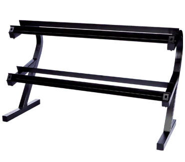 USA - VERTPAC-HDR50 - Rubber DB 10pr set 5,10,15,20,25,30,35,40,45&50lb w horiz rack - Home Gyms HQ - 