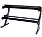 USA - VERTPAC-HDR50 - Rubber DB 10pr set 5,10,15,20,25,30,35,40,45&50lb w horiz rack - Home Gyms HQ - 