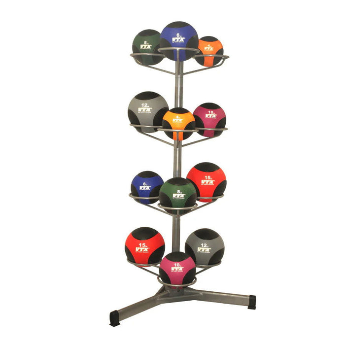 VTX - BALLPAC-GMB15G2 - WALL BALL RACK W/4-15 POUND MEDICINE BALLS GEN 2 - Home Gyms HQ