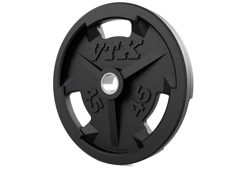 VTX - GO-VR - Olympic Rubber Encased "Wide Flange" 3 hole grip VTX plate for all Olympic bars - Home Gyms HQ - Weight Plates
