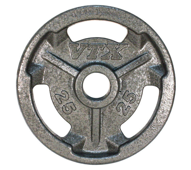 VTX - GO-V - Olympic "Wide Flange" 3 hole grip VTX plate for  Olympic bars, Gray finish - Home Gyms HQ - 