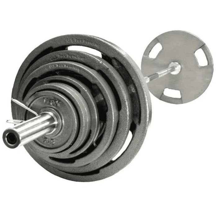 VTX - GO-V - Olympic "Wide Flange" 3 hole grip VTX plate for  Olympic bars, Gray finish - Home Gyms HQ - 