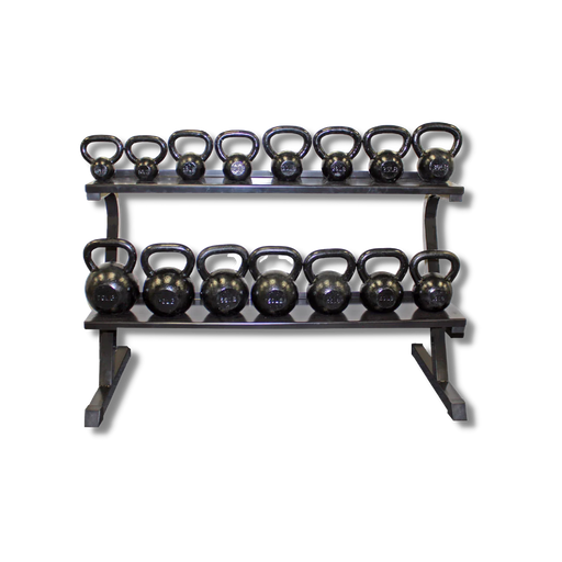 VTX - KBR-14 - Horizontal, 2 tier Kettlebell Rack. Stores 7 pairs of Kettle Bells. (20lbs-50lbs) - Home Gyms HQ - 