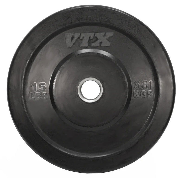 VTX - O-SBP - Olympic 2" Solid Colored Bumper plate with steel insert, Weight is displayed in kg & lbs - Home Gyms HQ - 
